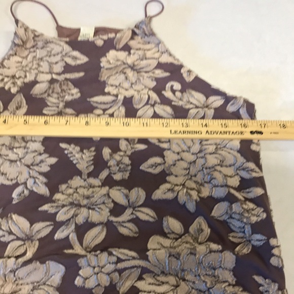 Lazy Sundays Women's Floral Halter Dress Sleeveless Purple Tan Size M NWT - Picture 10 of 14